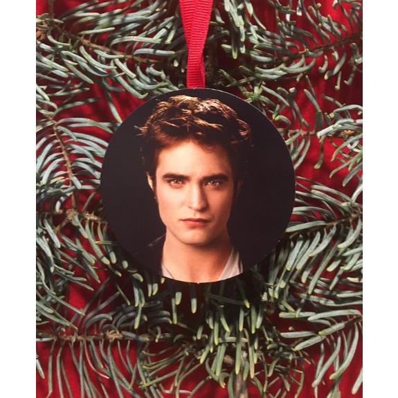 Enfeite de Natal Festas Edward Cullen Crepusculo  Merry Christmas Ornamento Festas em Madeira
