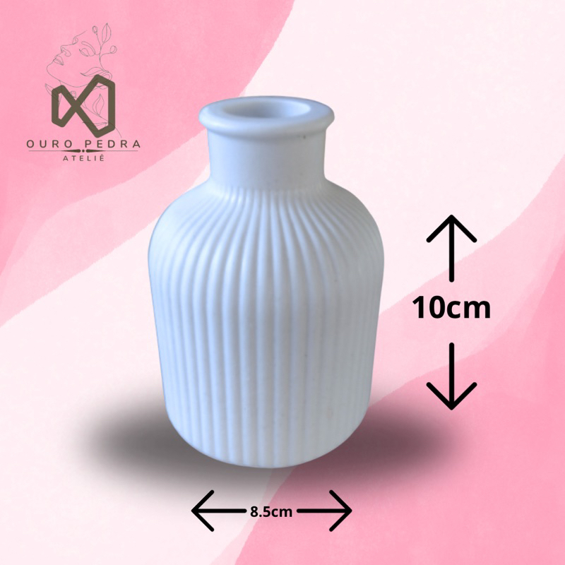 kit com 15 vasos 10x8,5 gesso em Oferta na Shopee