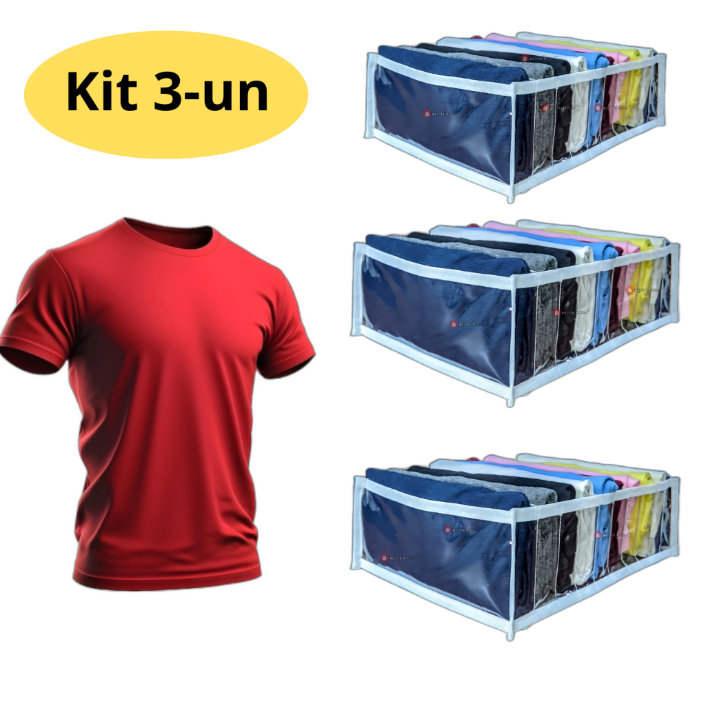 Kit 3 Colmeias G Organizadoras De Gaveta -10 Nichos -Tamanho G- Organizador de guarda Roupa PROMOÇÃO