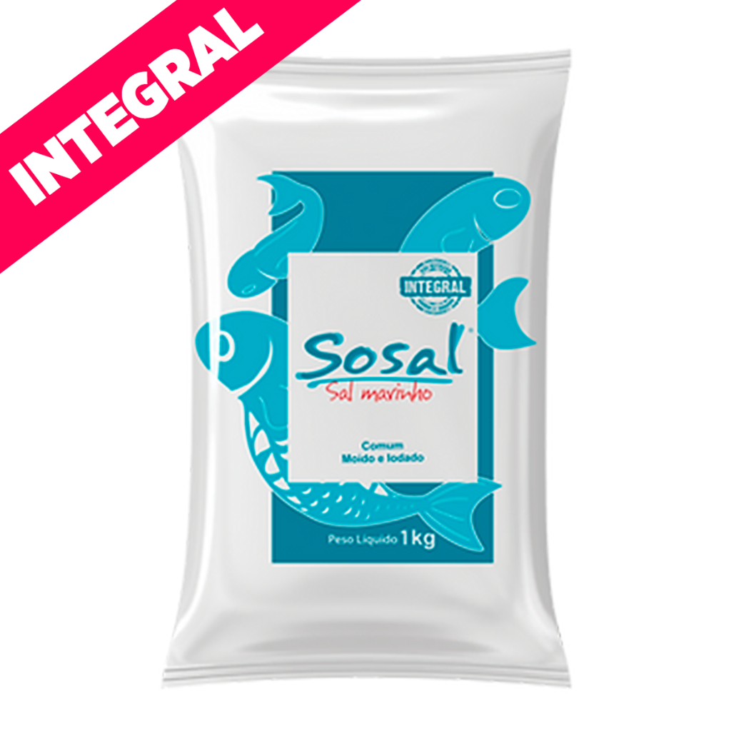 Sal Marinho Integral Mossoró Moído 1kg Natural - Sosal