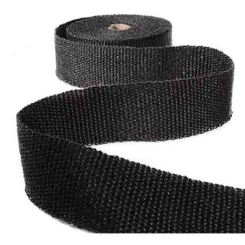 Fita Manta Termica Termotape Preta para Escapamento Carro e Moto Coletor 5 Metros