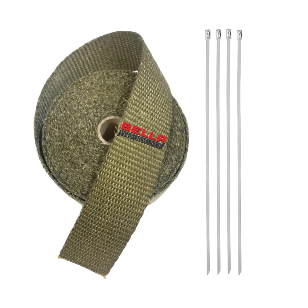 Fita Termica Termotape Titanium 5 Metros + 4 Abraçadeiras Carro Moto Isolação Térmica Escapamento em Oferta na Shopee