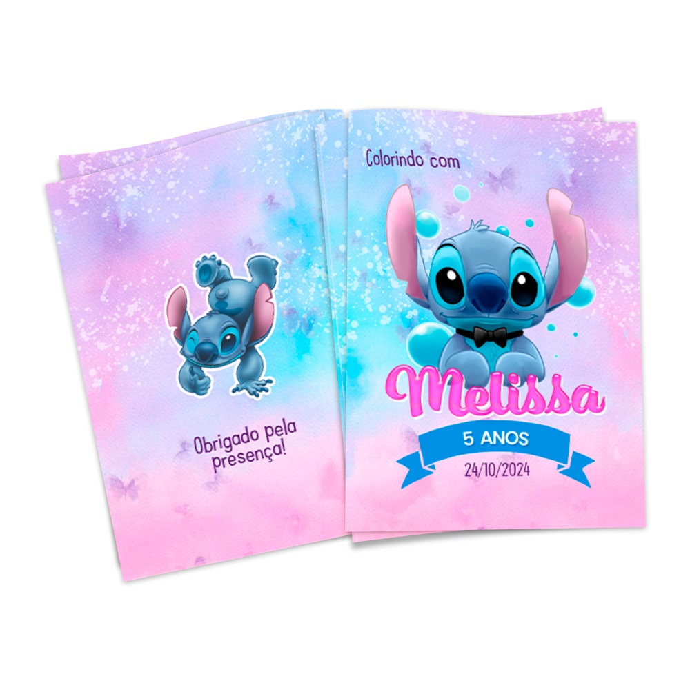 Lembrancinha de Aniversário - Livro para Colorir Stitch (14x10cm) em Oferta na Shopee