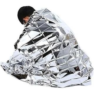Cobertor Manta Térmica Aluminizada Resgate, Emergência E Camping - Kit Com 60 Unidades