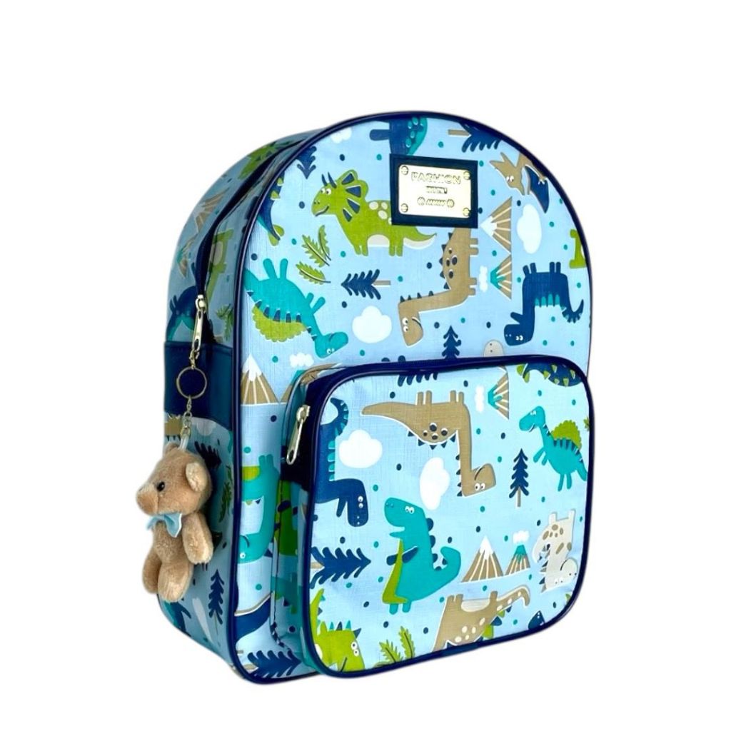 Mochila Maternidade Menino Bolsa de Costas Passeio Creche Escola C/POM POM