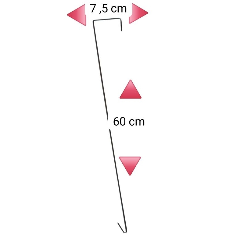 9 ganchos para cabos medindo 60 cm × 7,5 cm em Oferta na Shopee