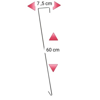 9 ganchos para cabos medindo 60 cm × 7,5 cm em Oferta na Shopee