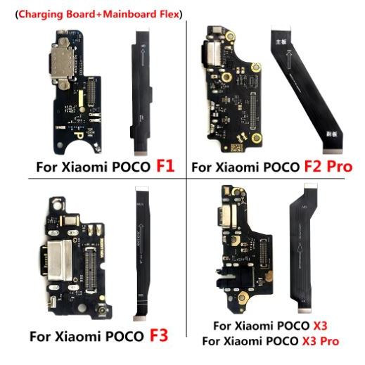 2 KITS Placa De Carga +  Flex Sub Placa Mãe Para Redmi Note 12 PRO 5G X5 Pro 5G X4 PRO M4 PRO Poco X3 PRO F1 F2 PRO F3