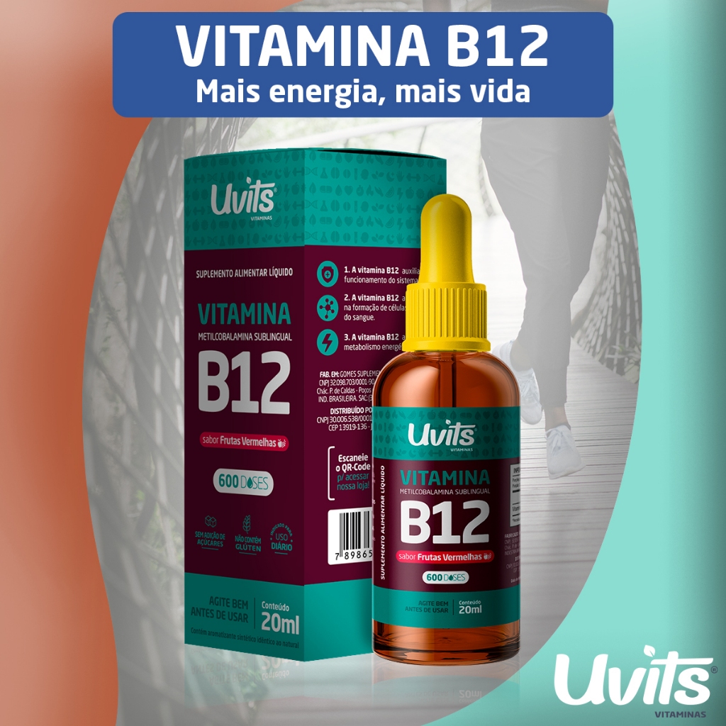 Vitamina B12 Metilcobalamina Sublingual Para Fortalecer Memória, Humor, Baixa Imunidade 20ml