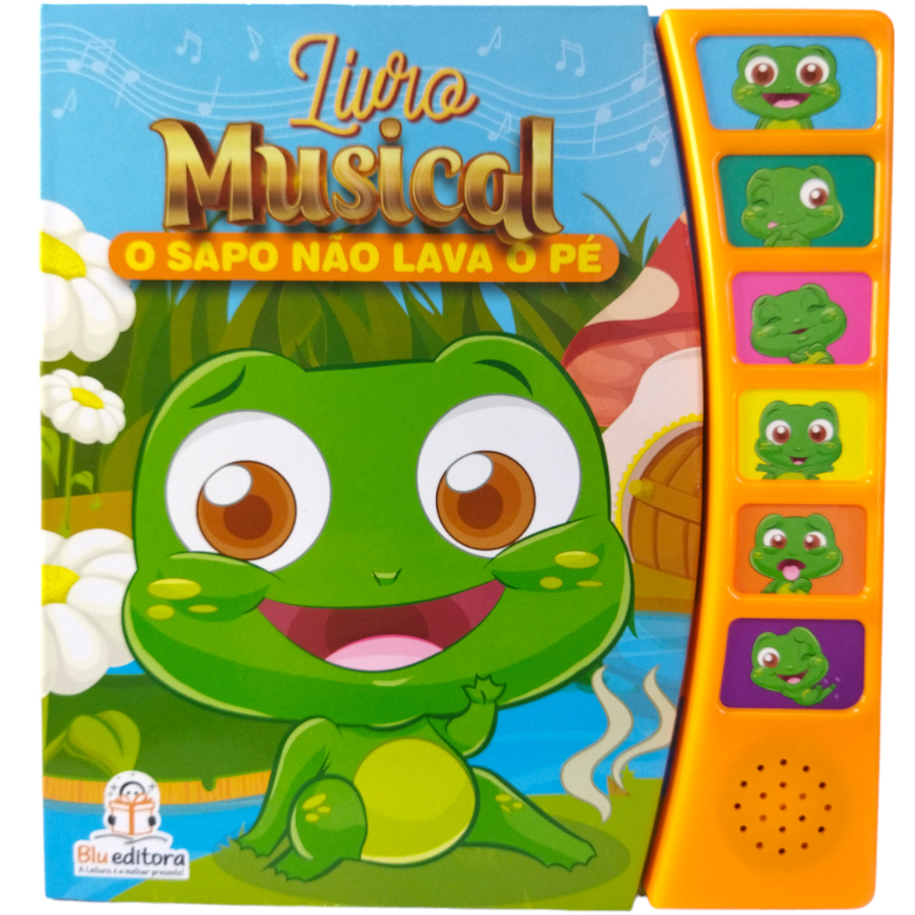 Livro Musical - O Sapo não lava o pé - livros sonoros - livros infantis - livros musicais
