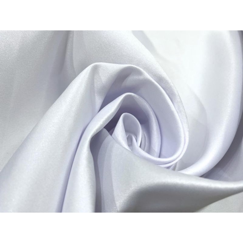 7 metros tecido cetim bucol branco