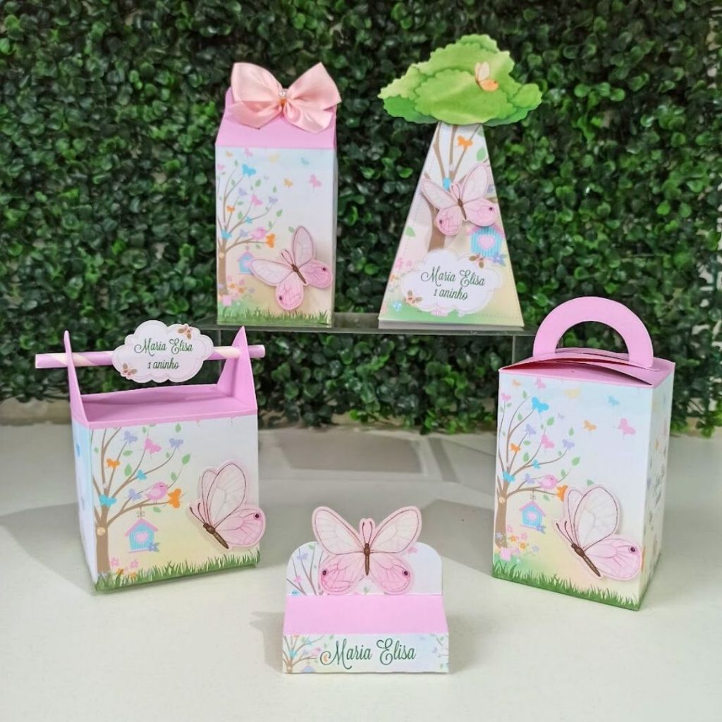 Kit Festa - Lembrancinhas Personalizadas Jardim Encantado  - Caixinhas Personalizadas - Papelaria Personalizada