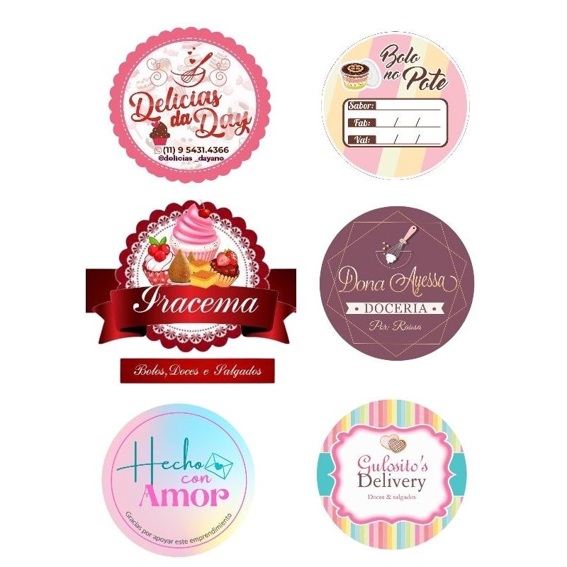 1000 etiquetas vinil 5x5 personalizadas envie sua arte!