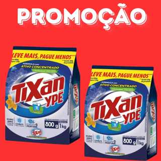 2 Sabão em Pó Lava Roupas Tixan 800g cada Envio imediato em Oferta na Shopee