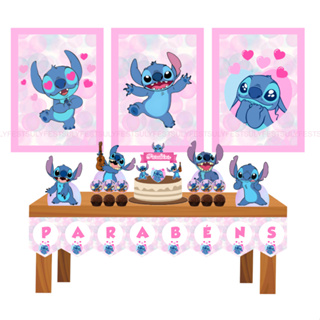 Kit Festa em Casa - Stitch - Só um Bolinho - Mesversário em Oferta na Shopee