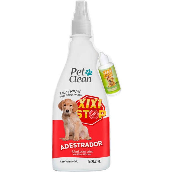 Kit Adestrador Xixi Stop + Xixi Aqui Pet Clean 500 mL para Cães e Gatos