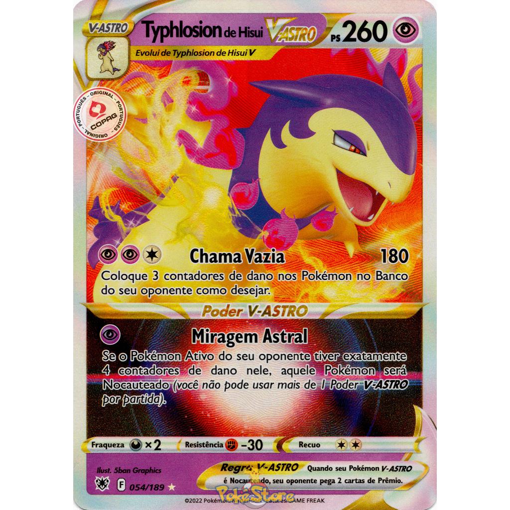 Carta Pokemon Typhlosion V Astro De Hisui Português Card Original Copag