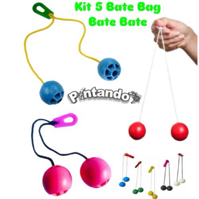 Kit 5 Bate bag Bate-bate Bolimbolacho Brinquedo Bat Bat Infantil