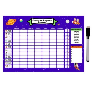 Quadro De Rotina Infantil De Parede Atividade Para Incentivo (Planner)