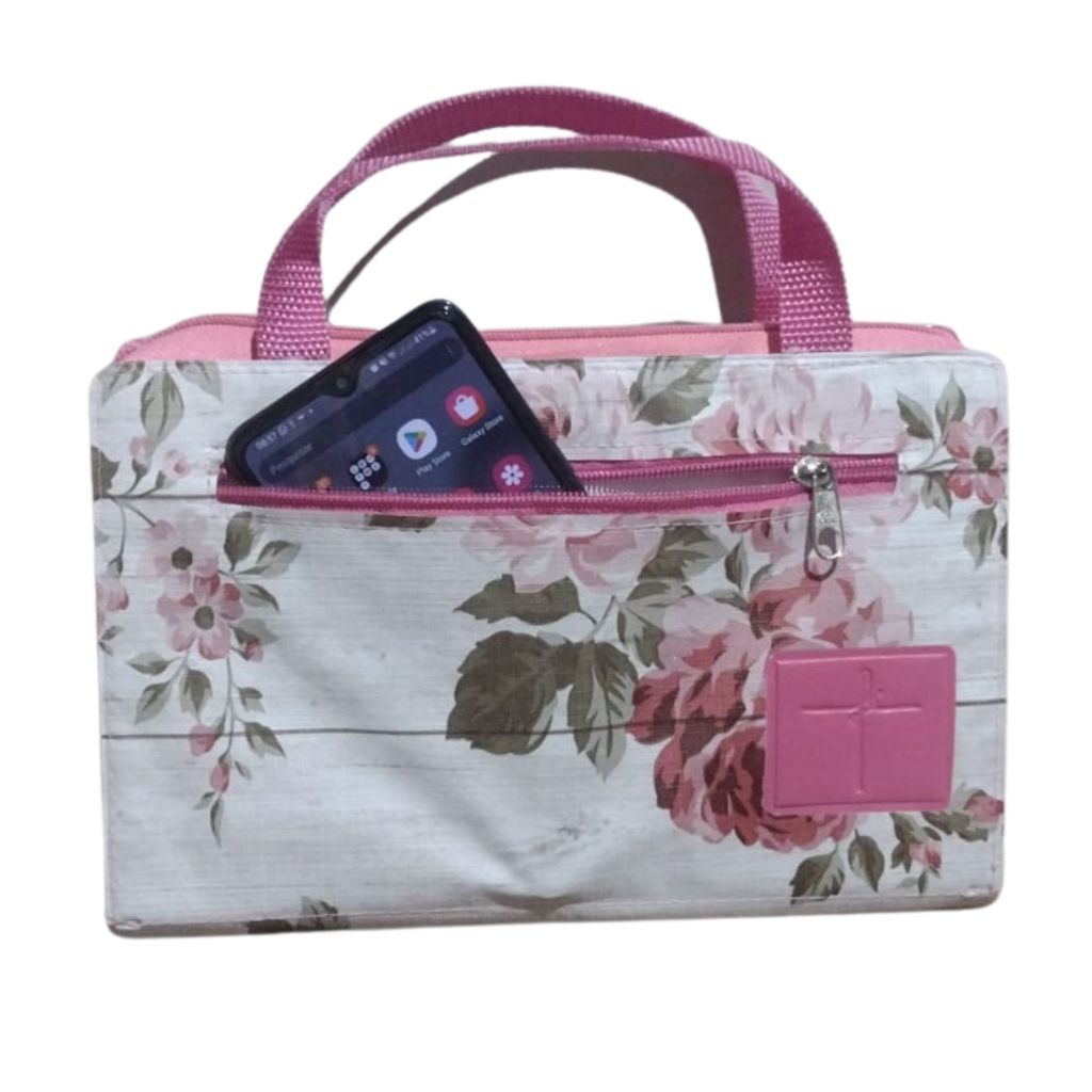 Bolsa Capa para Bíblia Média com Alça Zíper e Bolso Externo Porta-Celular | Nº11