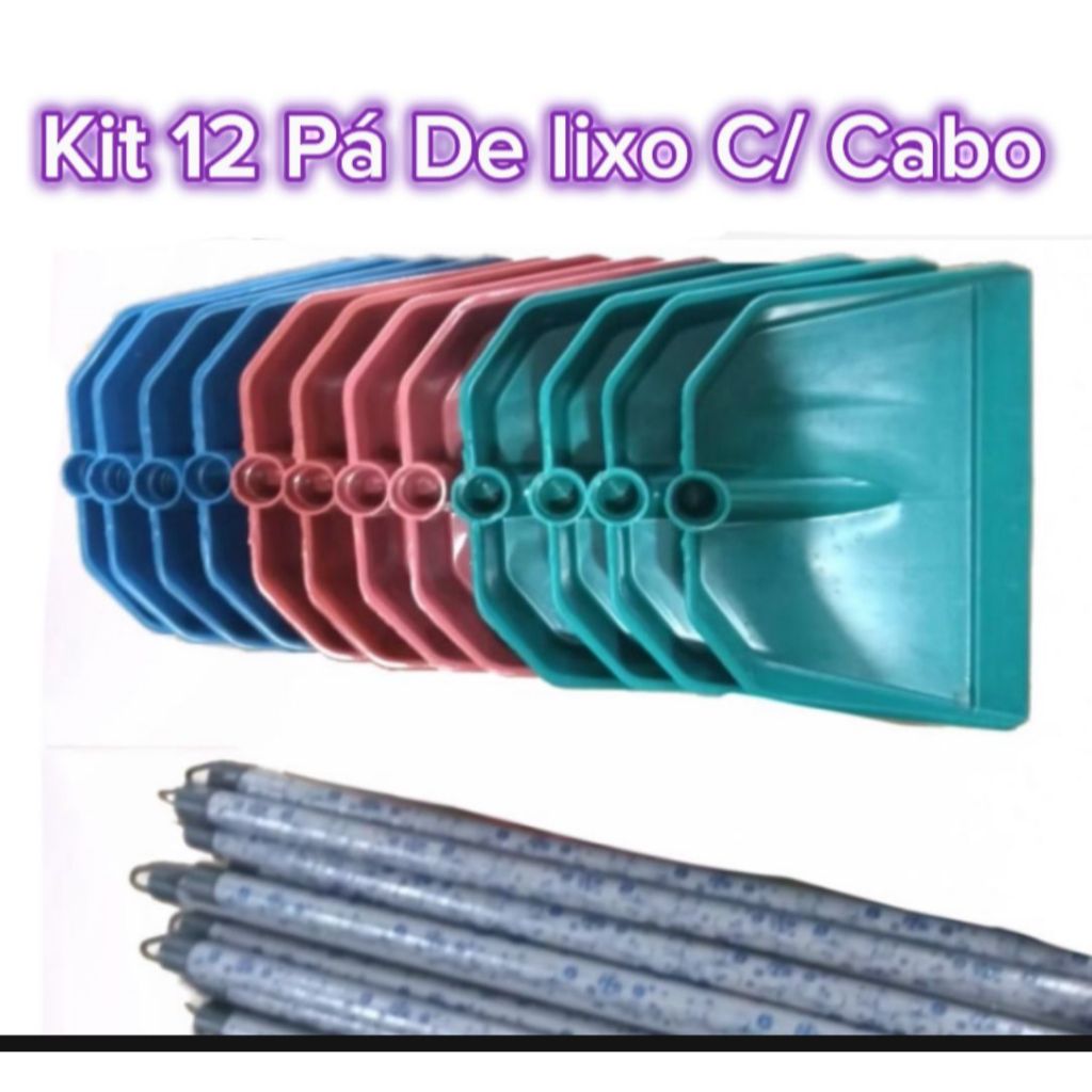 kit 12 Pa De Lixo Com Cabo