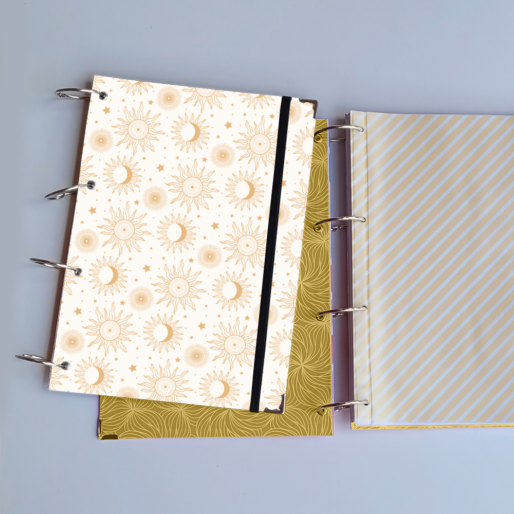 Caderno Argolado Sol Light (Capa e Argolas Articuladas) Tamanho Universitário Colegial A5 Fichário