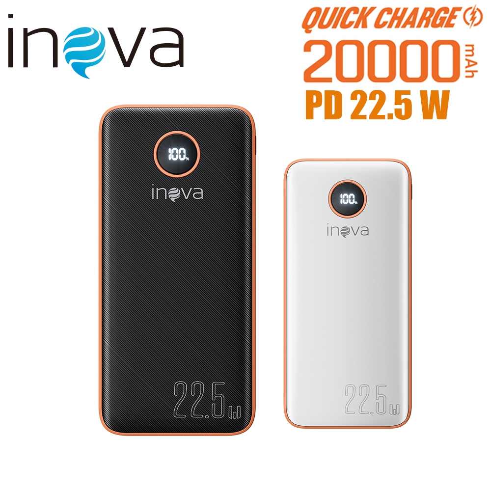 INOVA Power Bank 20000mAh Carregador Portátil Universal Original Micro USB Type-C Lightning 10000mAh em Oferta na Shopee
