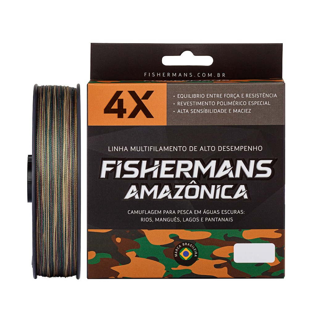 Fishermans Amazônica 4X Linha De Pesca Multifilamento | 10 até 100 libras em Oferta na Shopee