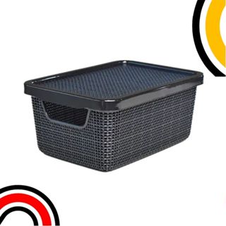 Kit 3/5 Caixa Organizadora Jutta Preto 2 Litros Organizador de Maquiagem Calcinhas Gavetas Bijouteria em Oferta na Shopee