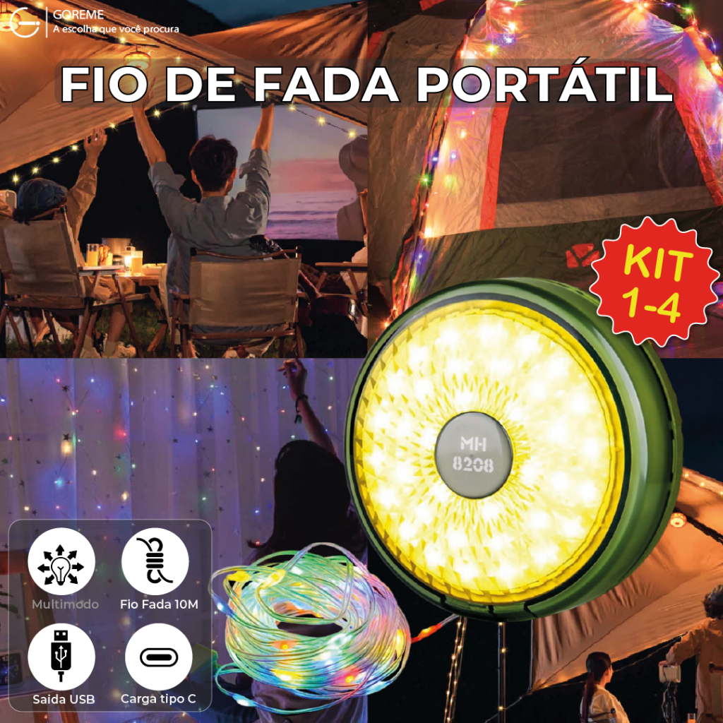 Pisca-Pisca Portátil Super Led RGB Luminária Recarregável c/ USB Fio de Fada Arandela Parede Externos e Internos em Oferta na Shopee