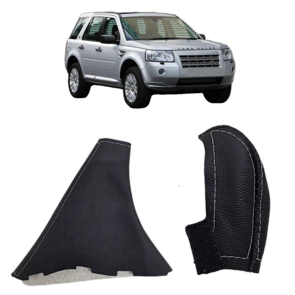 Capas Couro Câmbio Manopla Automático e Coifa do Freio Mão Land Rover Freelander 2 2007 a 2015