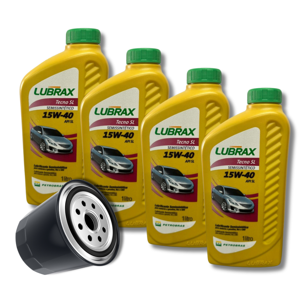 KIT TROCA DE ÓLEO FORD 15W40 SEMISSINTETICO LUBRAX TECNO