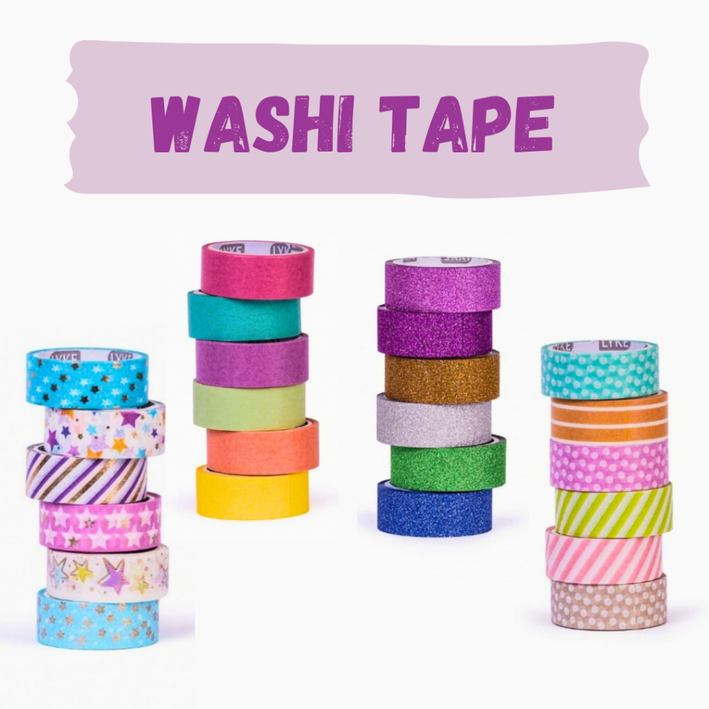 Kit com 6 Rolos Washi Tapes em Oferta na Shopee