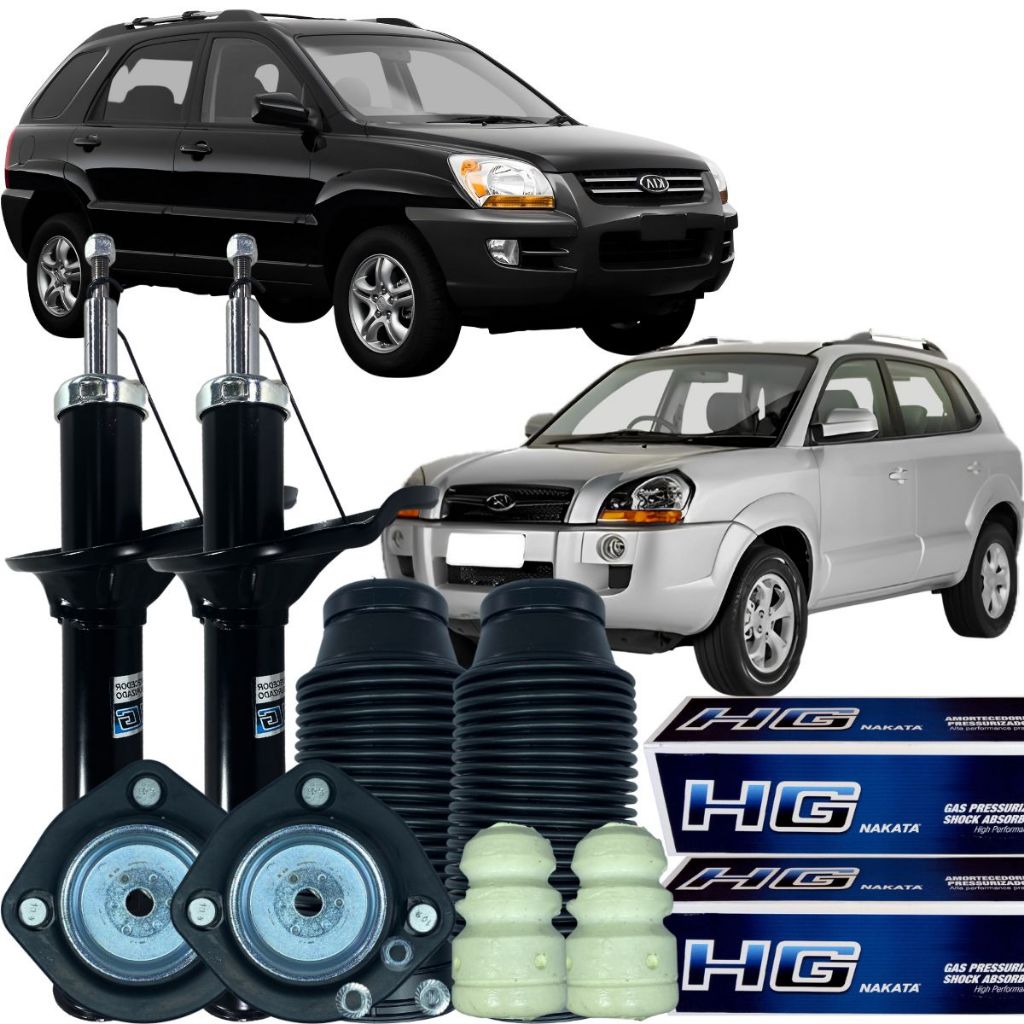 Par Amortecedor Kit Batente Traseiro Sportage 2007 2008 2009