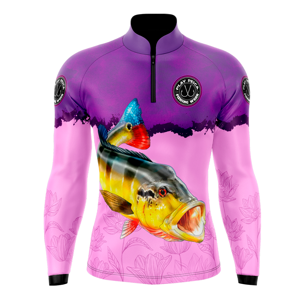 Camisa Camiseta Blusa Play Pesca Girls Feminina com Proteção Solar UV50+ Tucunaré em Oferta na Shopee