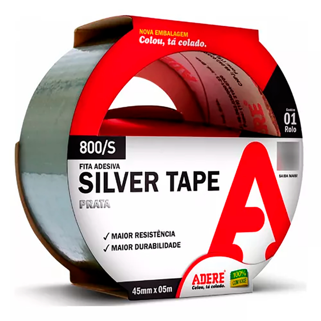 Fita Silver Tape Adesiva 45mmX5m Adere - Home & Living