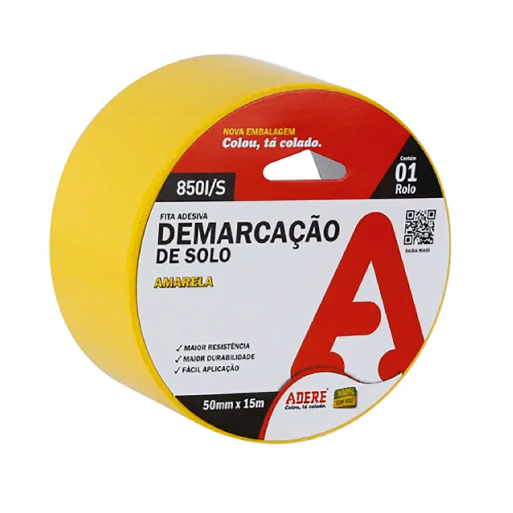 Fita Para Demarcação De Solo Amarela 15m x 50mm Adere em Oferta na Shopee