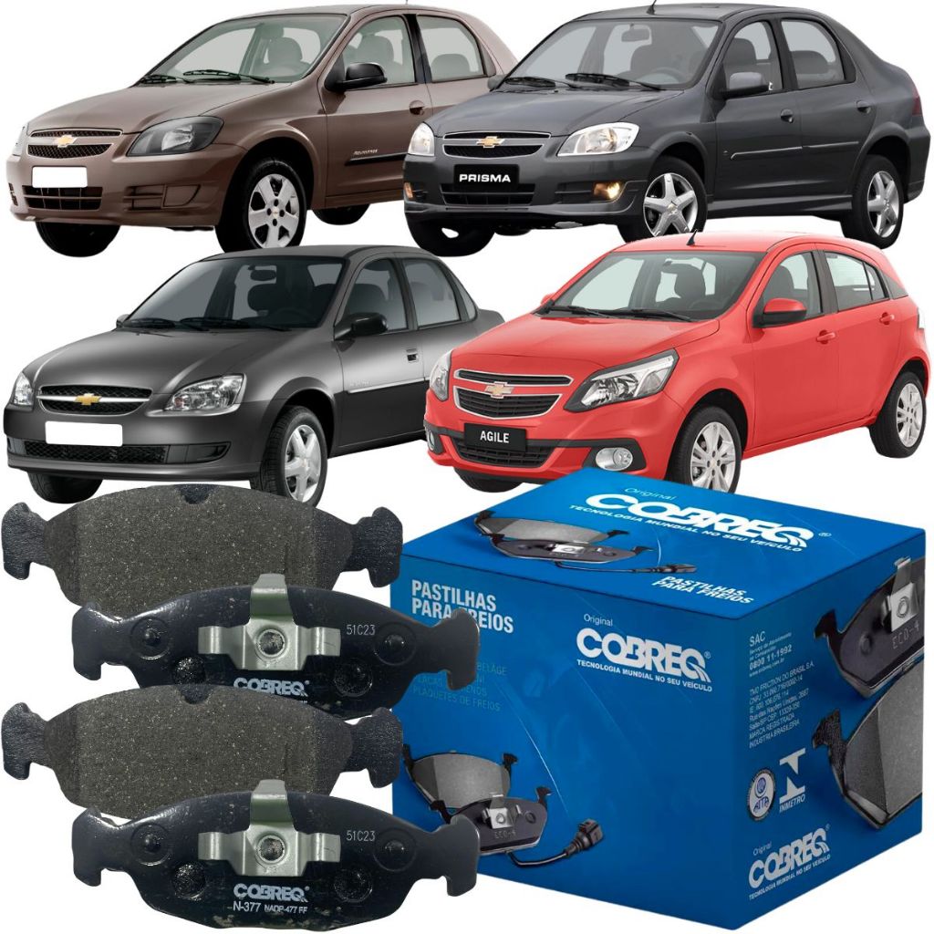 Jogo Pastilha Freio Dianteira Cobreq Gm Prisma Agile Celta Classic em Oferta na Shopee