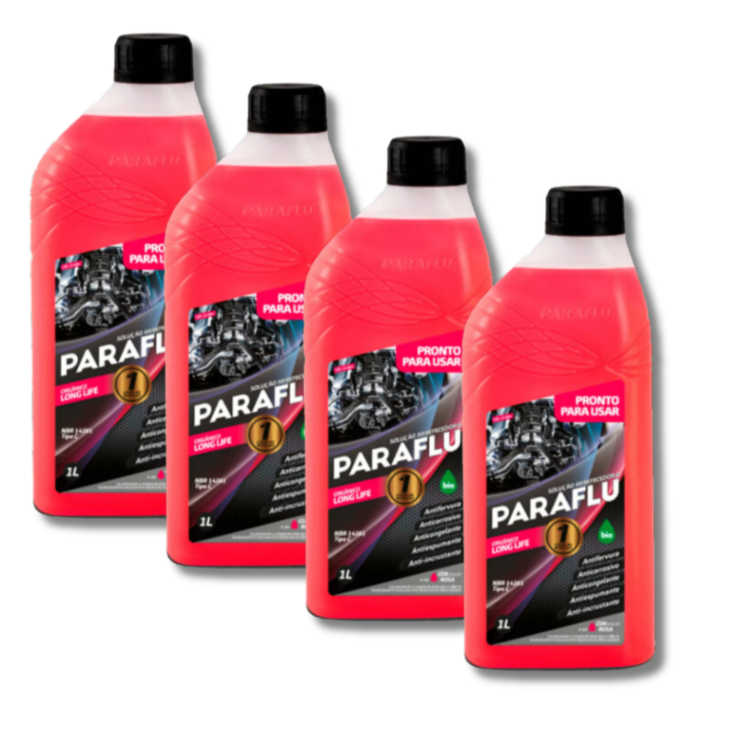 KIT 4 PARAFLU ( PRONTO PARA USO ) ROSA 1L.