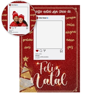 Painel de Festa Decoração Natal Glitter Retangular Vazado Interativo Sublimado Em Tecido 1,50x2,20m em Oferta na Shopee