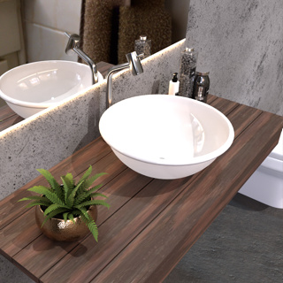 Cuba de Acrílico Redonda 35cm Pia Apoio Sobrepor em Oferta na Shopee