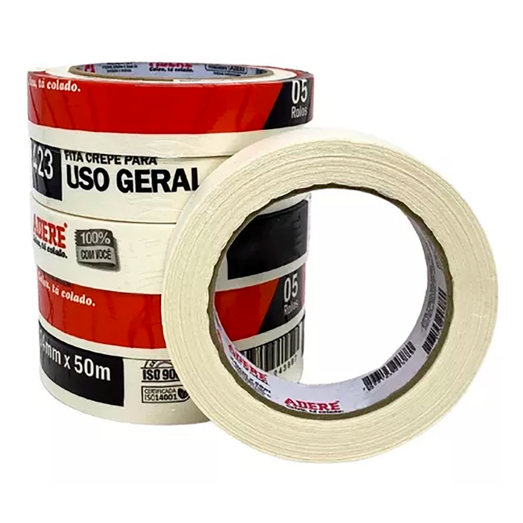 Kit Com 5 Fita Crepe Multiuso 24mmX50mm Adere em Oferta na Shopee