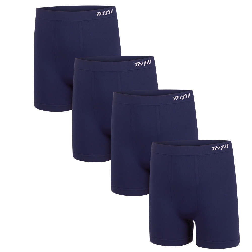 Kit Com 4 Cuecas Plus Size Box Masculina Trifil Sem Costura Microfibra Lisa Basica Original em Oferta na Shopee