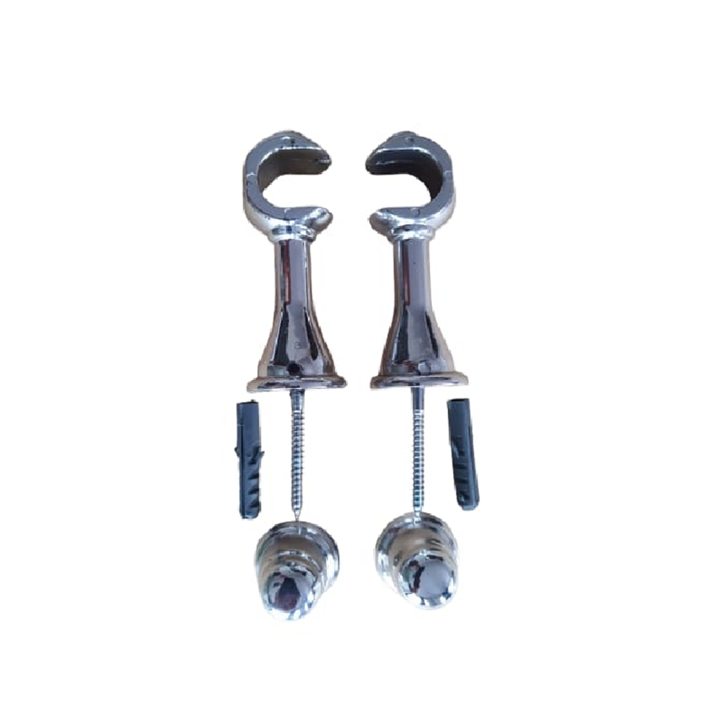 Suporte para varão cromado 19mm( kit com 2 suportes) em Oferta na Shopee