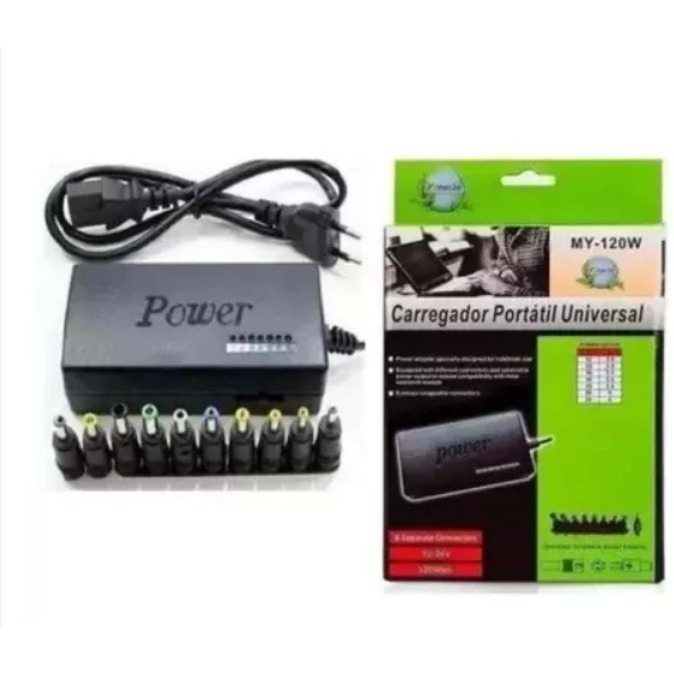 Carregador Portátil Universal Notebook MY-120W - Fonte de Alimentação