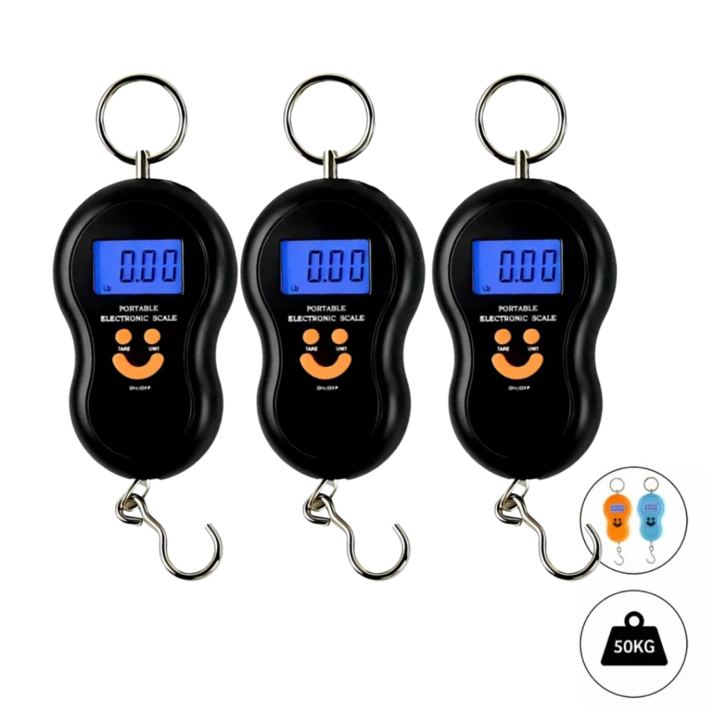 Kit 8 Balança Digital de Gancho para Mala Pesa até 50Kg