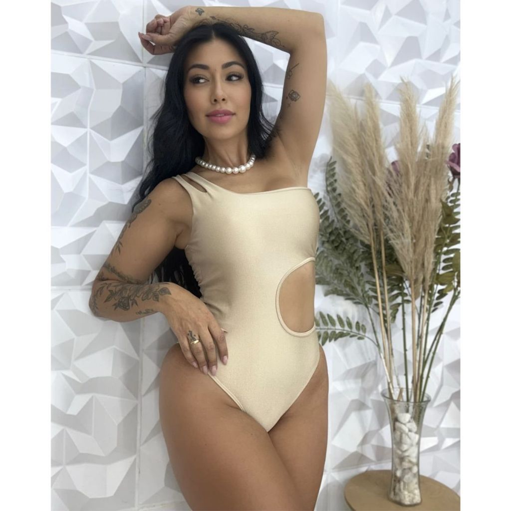 Maiô Bory Feminino Recorte Inspiração Cores Alcinha Lançamento Moda Elegante Liso