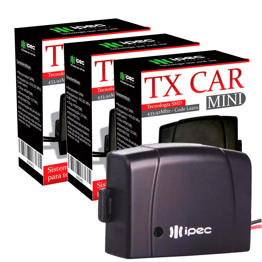 Controle de Portão Eletrônico Abre C/ Farol Alto Tx Car 433 Mhz TXCar IPEC Original em Oferta na Shopee