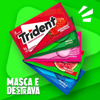 Caixa Chiclete Trident Escolha o Sabor C/21UN - Adams em Oferta na Shopee