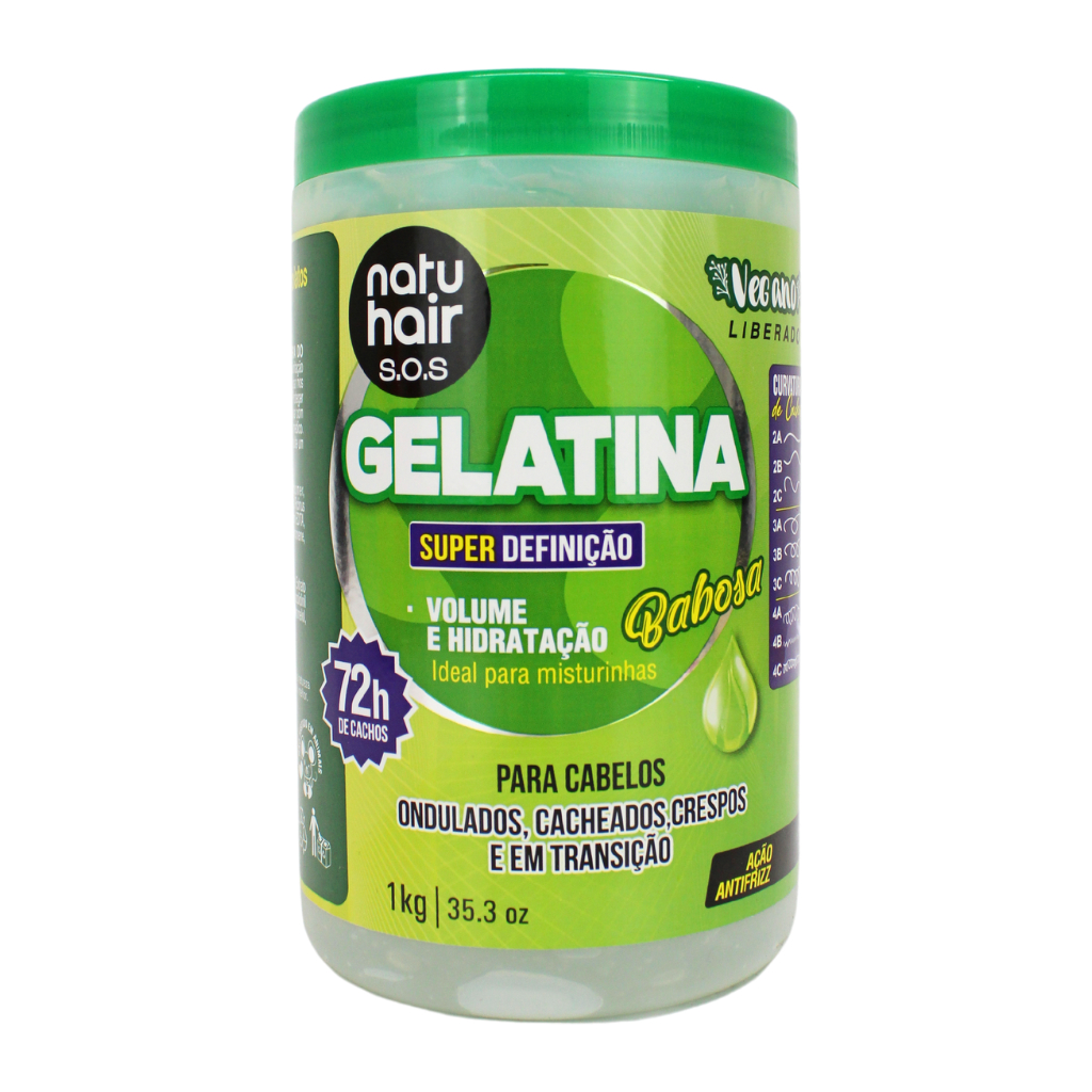 Gelatina Natuhair S.O.S - Babosa 1kg em Oferta na Shopee